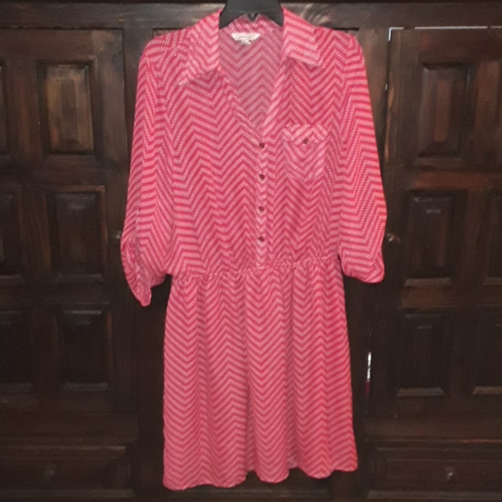 Chevron print dress 1X